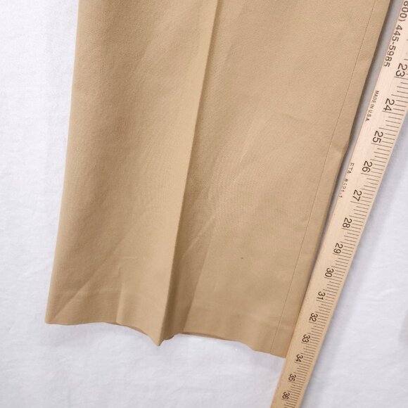 Theory Dress Pants Womens 10 Beige Flare Leg Stretch With Pockets - Picture 5 of 14